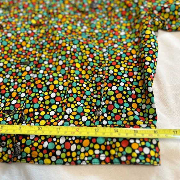 MOSHINO Vintage ‘90’s Polka Dot Jean Jacket Style - Size 8 - Picture 7 of 12